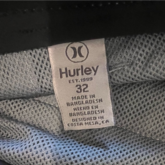 Hurley Gray Hybrid Shorts Lightweight Performance Design - Picture 4 of 5
